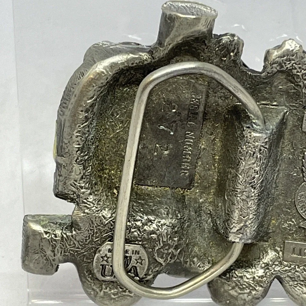 Vintage 1980 Great American Buckle Co Steam Locomotive Train Belt Buckle 272 USA